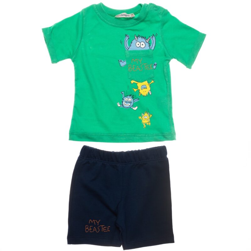 Pengim σετ μπλούζα και σορτσάκι «My Beast»
