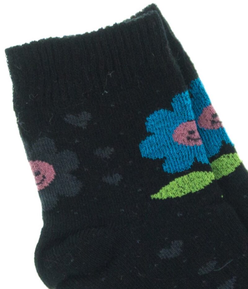 Bella Calze παιδικές κάλτσες «Black Flowers» - Image 2