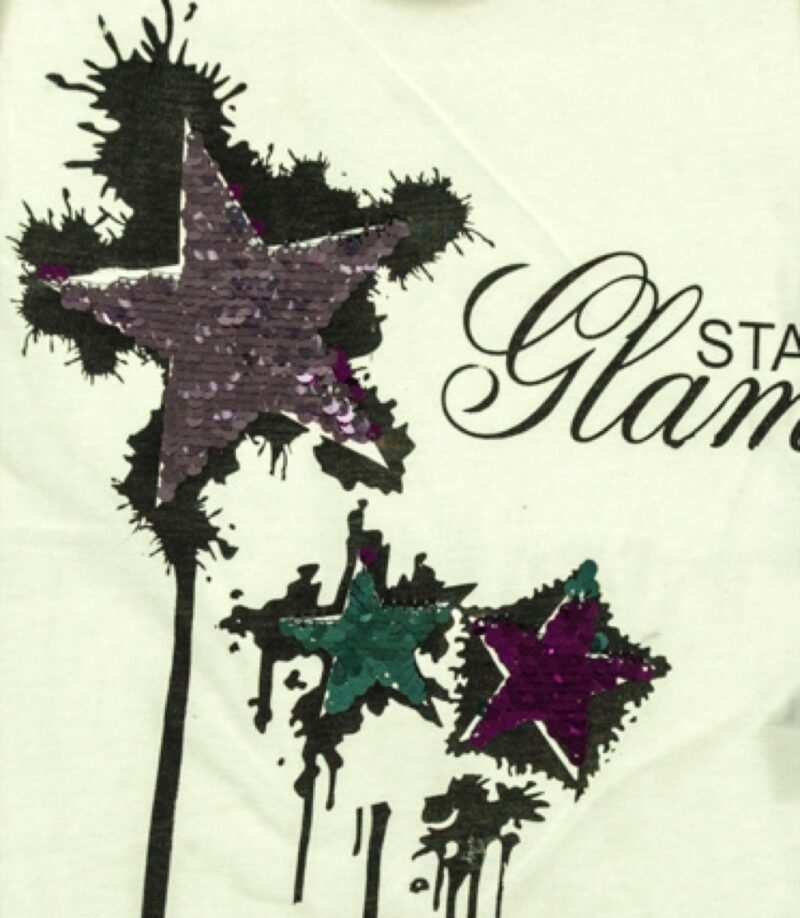 ARS παιδική μακριά μπλούζα «Ecru Star Glam» - Image 4