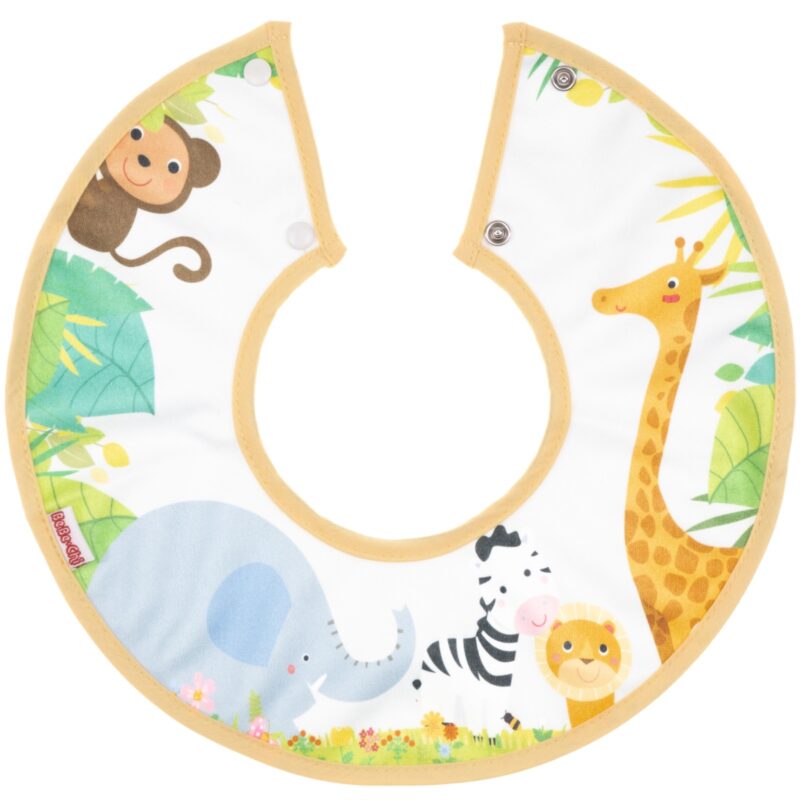 Bebe Chi υφασμάτινη κοντή σαλιάρα νεογέννητου «Animals on the Go»