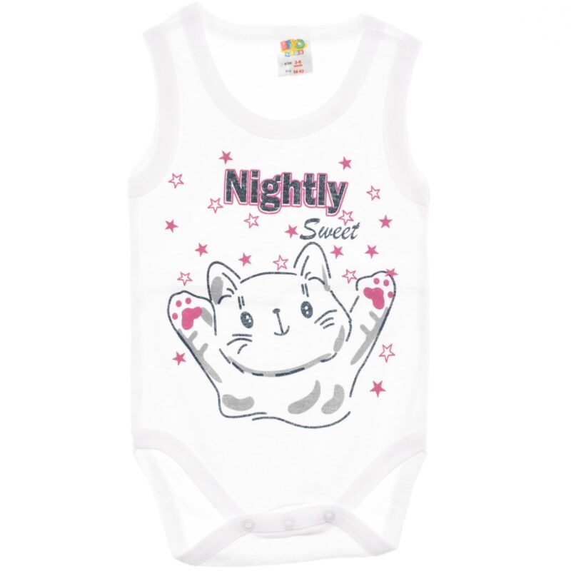 Biyo Kids αμάνικο βρεφικό κορμάκι «Sweet Cat»