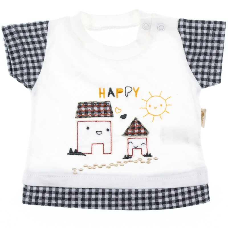 BabyIm σετ μπλουζάκι με σορτσάκι «Happy» - Image 2