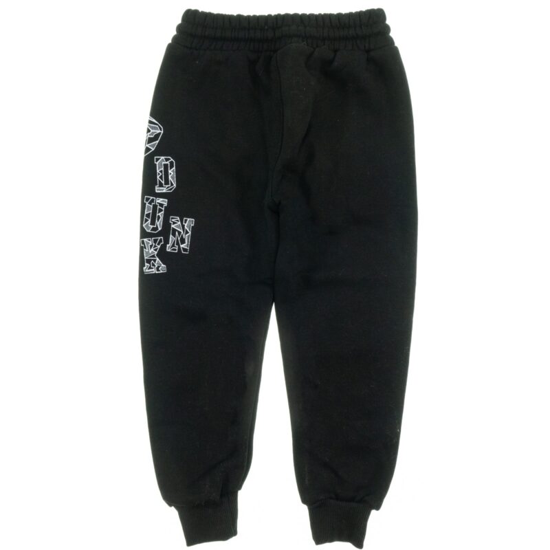Poyraz Kids παντελόνι φόρμας με χνούδι «Black Basket» - Image 2