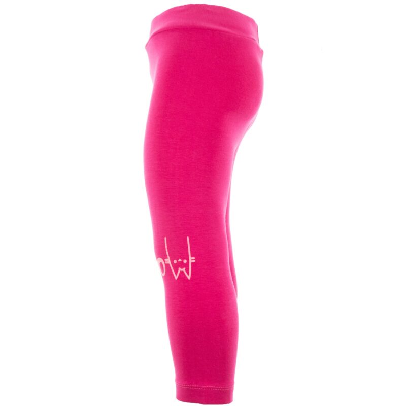 Timi Kids κολάν με τύπωμα και χνούδι «Fuchsia Meow» - Image 3