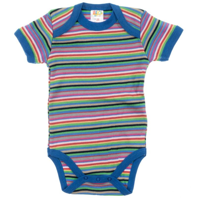 Biyo Kids κοντομάνικο κορμάκι «Purple Stripes»
