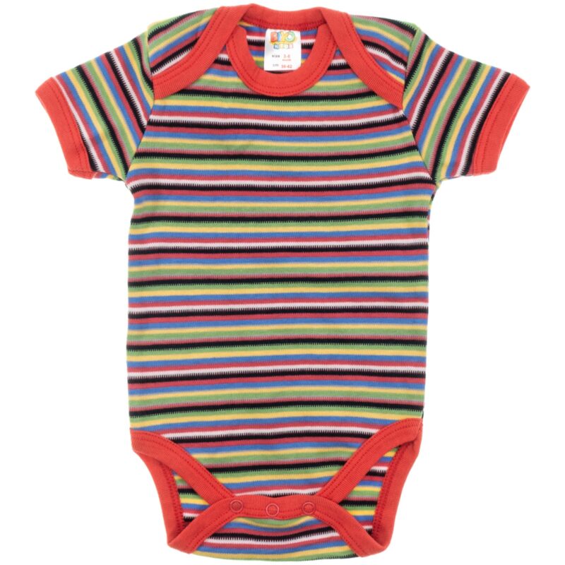 Biyo Kids κοντομάνικο κορμάκι «Coral Stripes»