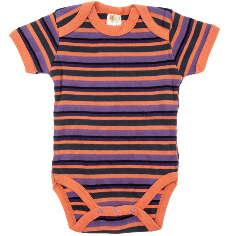 Biyo Kids κοντομάνικο κορμάκι «Orange Lines»