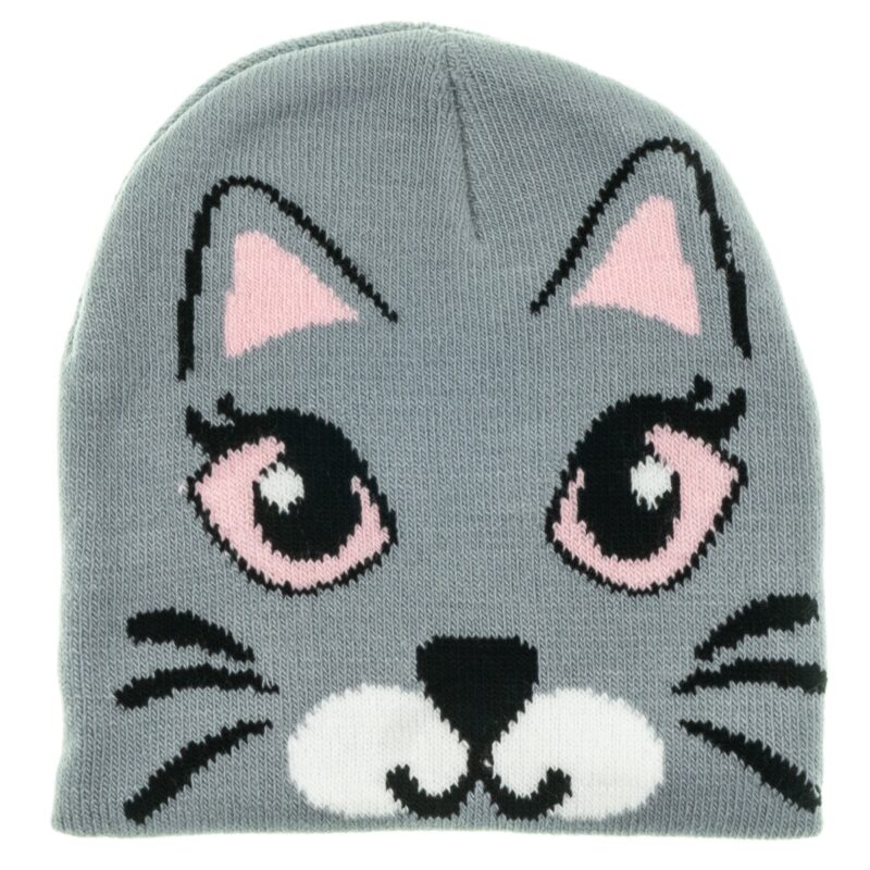 Georgia Accessories πλεκτό σκουφάκι «Grey Cat»