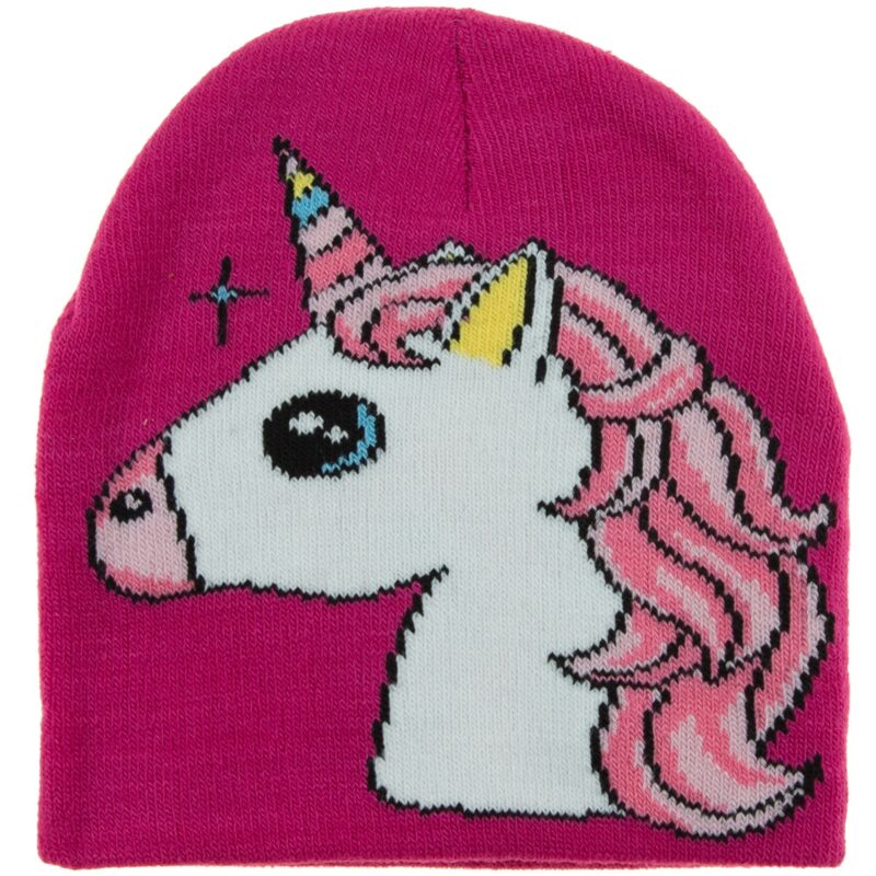 Georgia Accessories πλεκτό σκουφάκι «Fuchsia Unicorn»