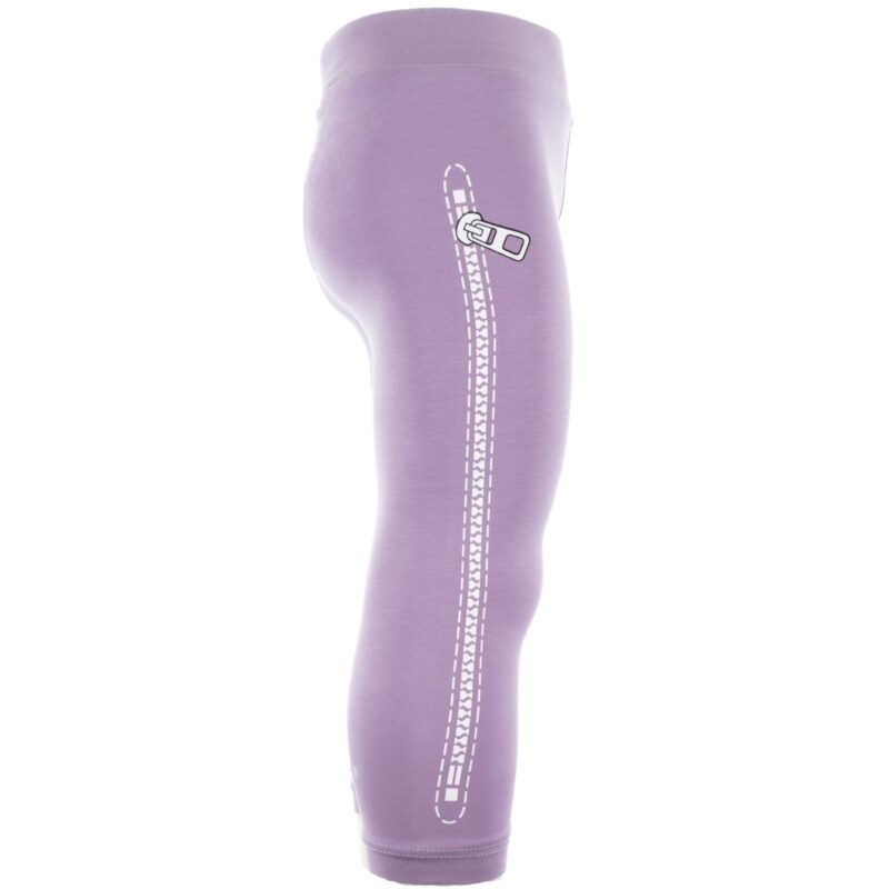 Timi Kids κολάν με στάμπες από λεπτό ύφασμα «Zipper in Purple» - Image 2