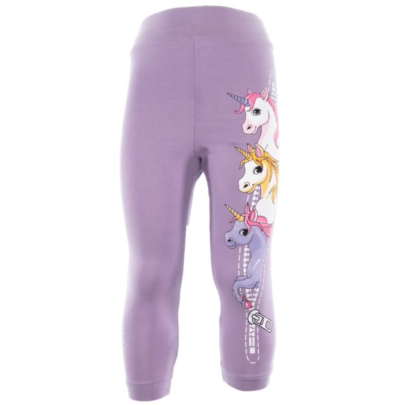 Timi Kids κολάν με στάμπες από λεπτό ύφασμα «Zipper in Purple»