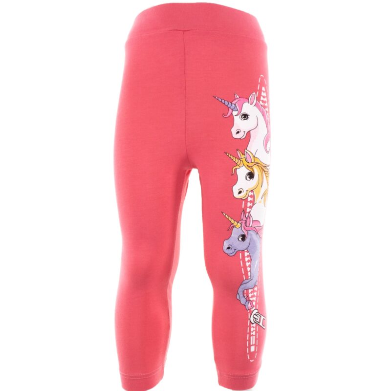 Timi Kids κολάν με στάμπες από λεπτό ύφασμα «Zipper in Pink»