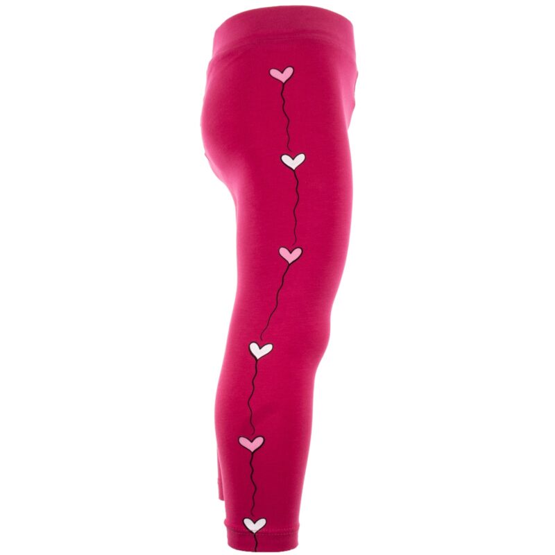 Timi Kids κολάν με στάμπες από λεπτό ύφασμα «Laugh and Live in Fuchsia» - Image 3