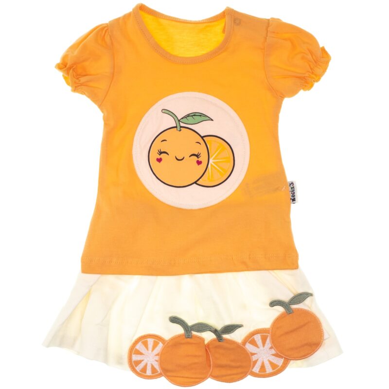 Necix’s σετ μπλουζάκι και φουστίτσα «Happy Orange»