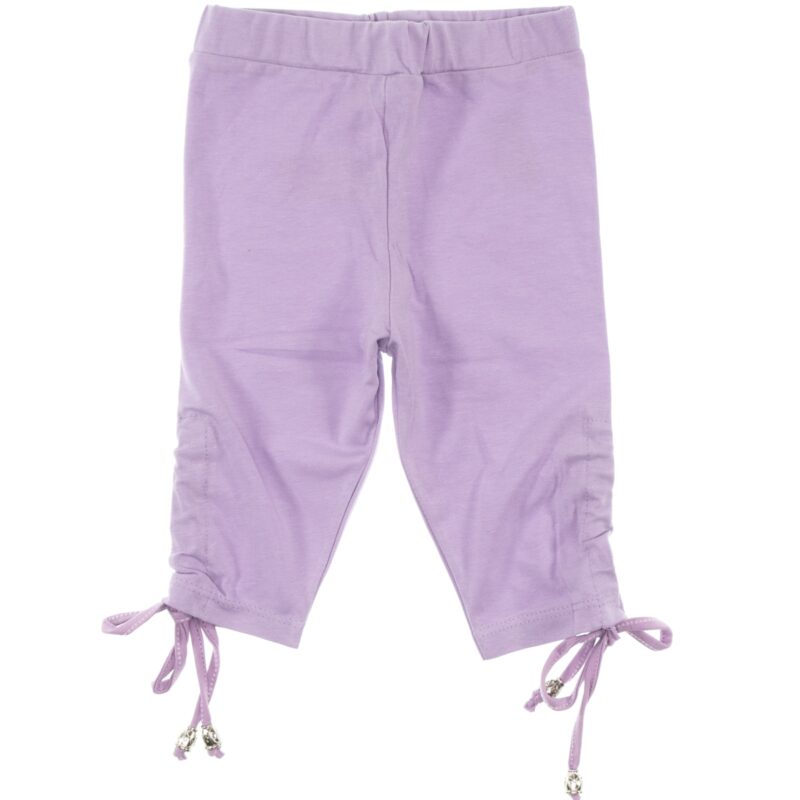 Timi Kids κολάν κάπρι με κορδόνια «Purple Laces»