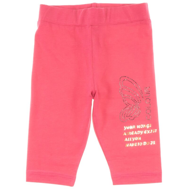 Timi Kids κολάν κάπρι με στρας «Fuchsia Butterfly»