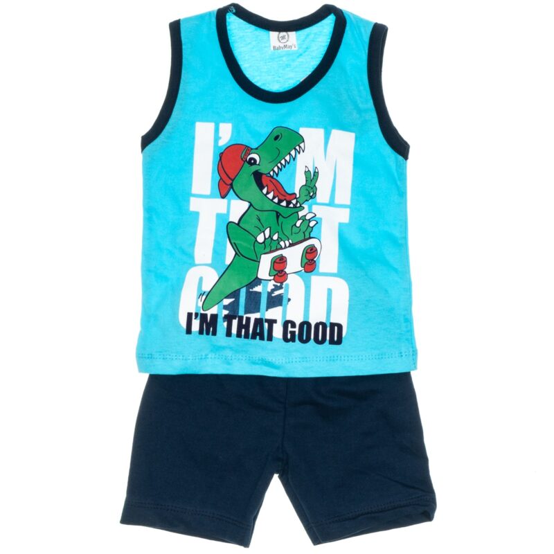 Baby May’s σετ αμάνικη μπλούζα με σορτσάκι «I’m That Good in Blue»