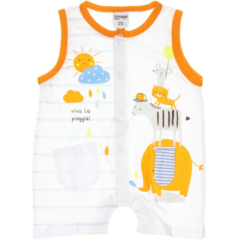 Image Baby βρεφικό φορμάκι «Arangio Viva La Pioggia»