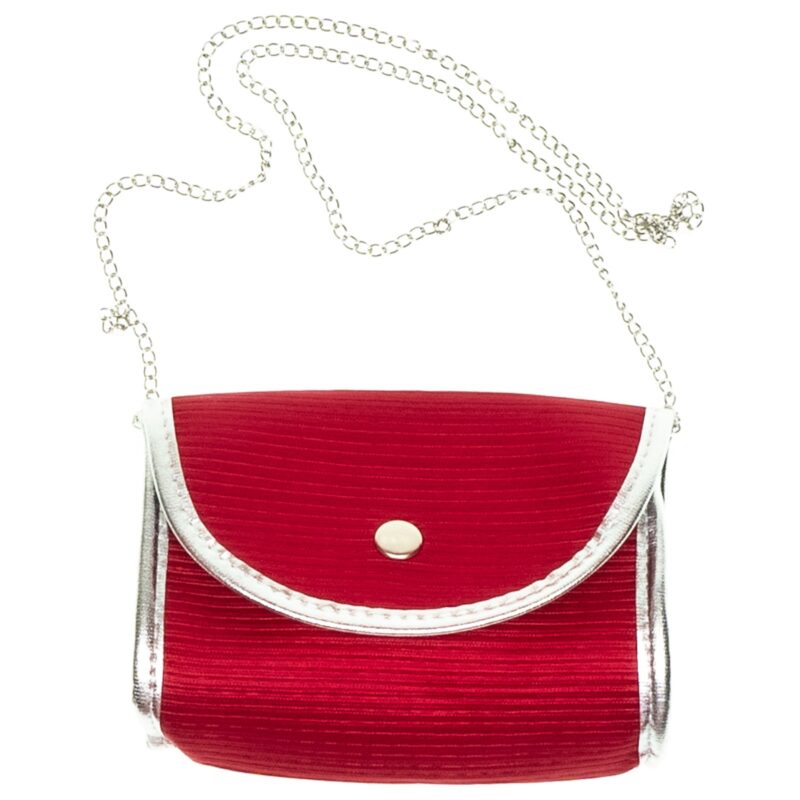 Miss Kugu αμπιγιέ φόρεμα με τσαντάκι «Burgundy» - Image 4