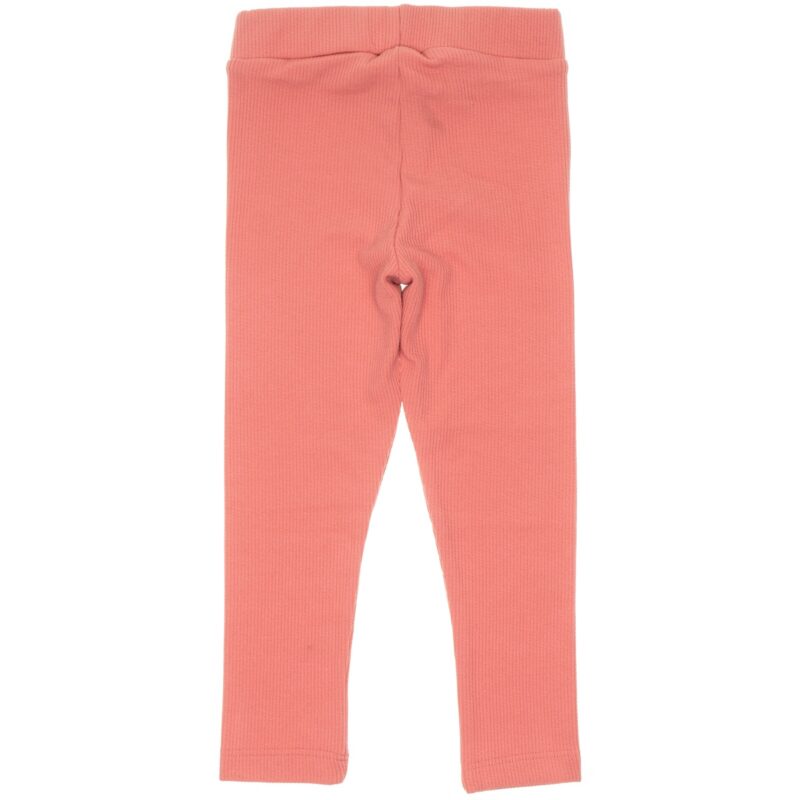 Timi Kids λεπτό κολάν με χνούδι «Little Salmon Stripe» - Image 2