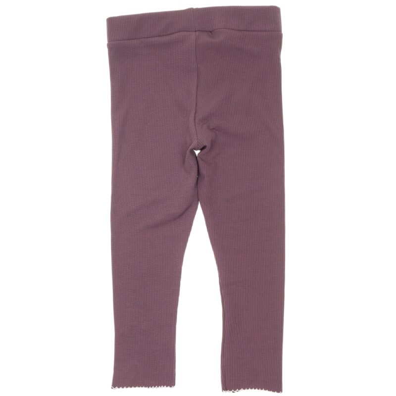 Timi Kids κολάν με χνούδι «Flower Purple Stripe» - Image 2