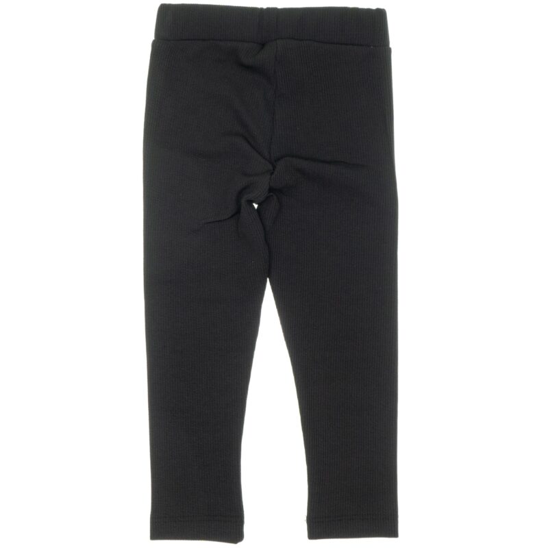 Timi Kids λεπτό κολάν με χνούδι «Little Black Stripe» - Image 2