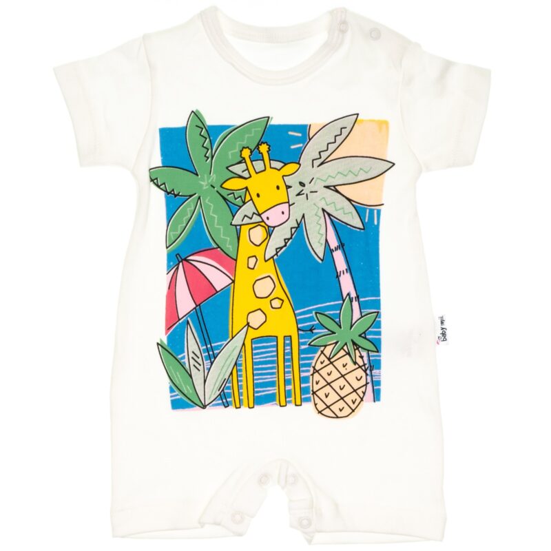 Baby Mii βρεφικό φορμάκι «White Curious Giraffe»