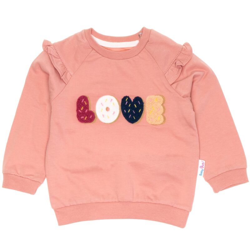 Baby Buu σετ μπλούζα και κολάν από λεπτό ύφασμα «Love For Pink» - Image 2