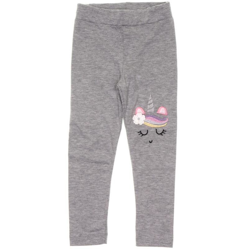 Timi Kids λεπτό κολάν με απλικέ σχέδιο «Sleepy Grey Unicorn»