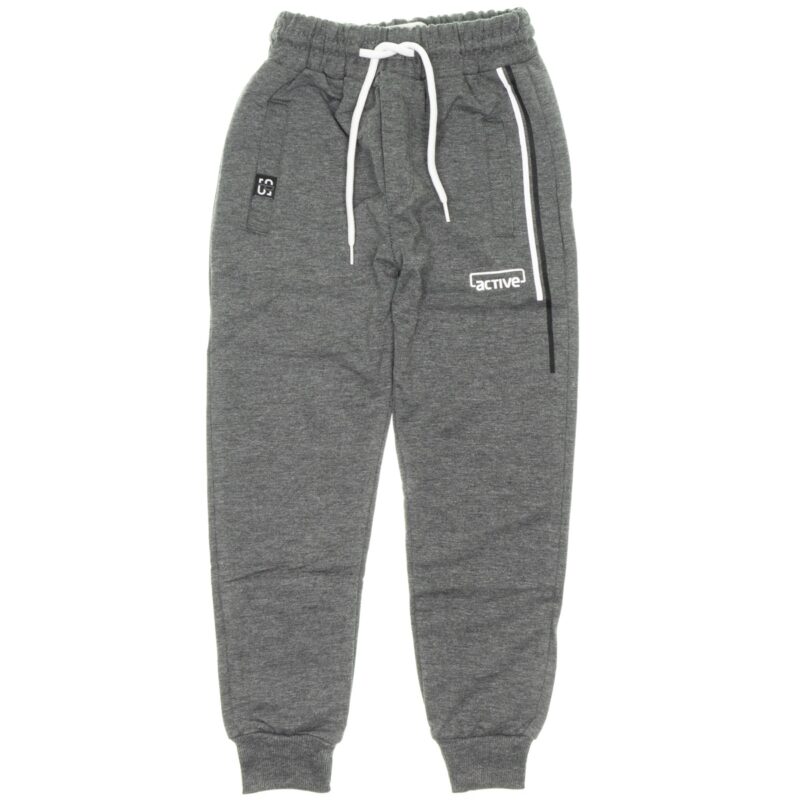 Poyraz Kids παντελόνι φόρμας από λεπτό ύφασμα «Grey Active»