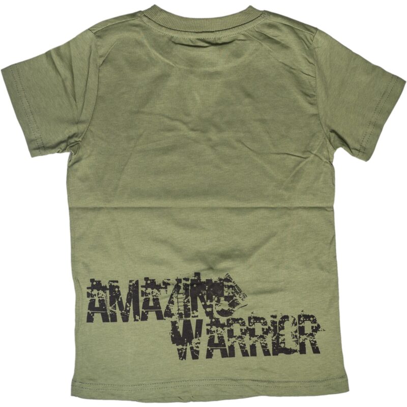 Waxmen κοντομάνικη μπλούζα με τύπωμα «Amazing Warrior in Green» - Image 2