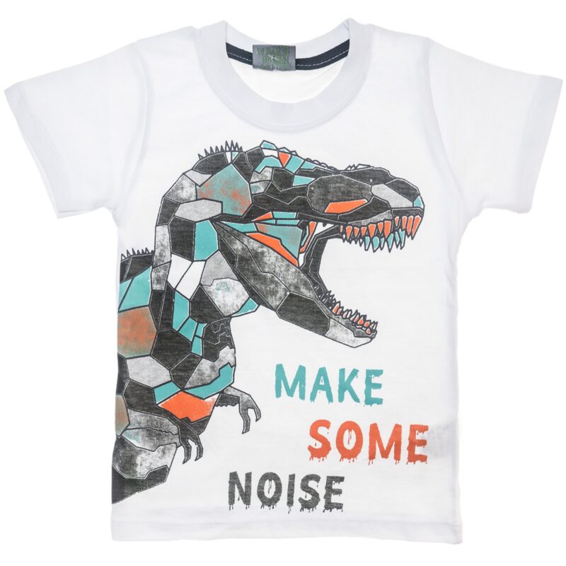 CMK Kids κοντομάνικη μπλούζα με τύπωμα «Make Some Noise in White»