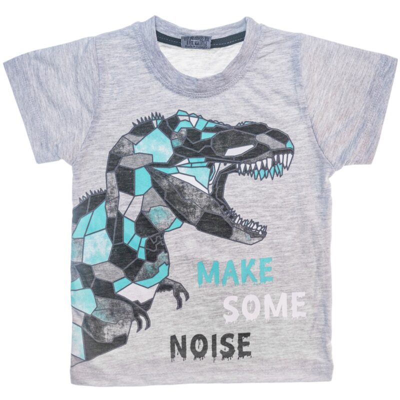 CMK Kids κοντομάνικη μπλούζα με τύπωμα «Make Some Noise in Grey»