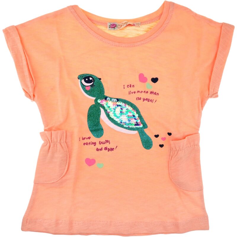 Pengim παιδική κοντομάνικη μπλούζα «Salmon Baby Turtle»