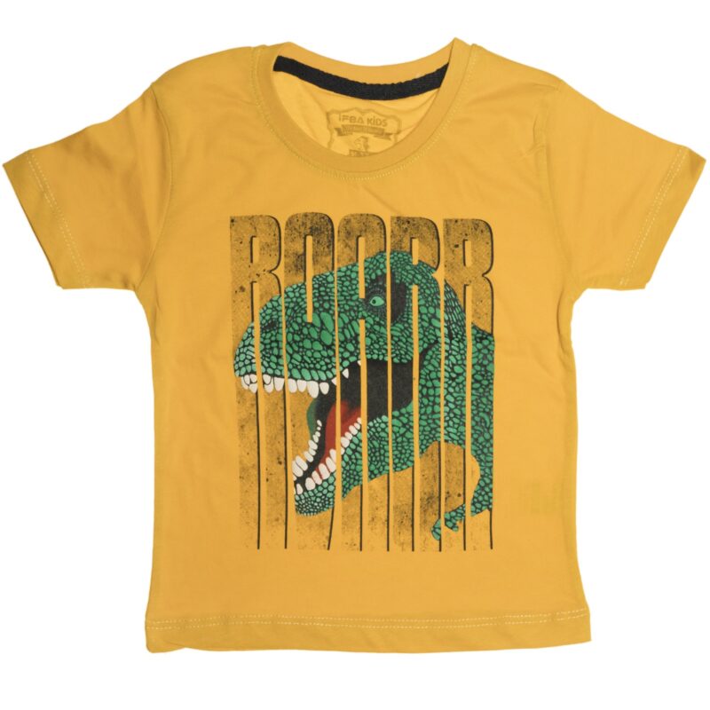 Ifba Kids μπλούζα με ανάγλυφο τύπωμα «Mustard Roar»