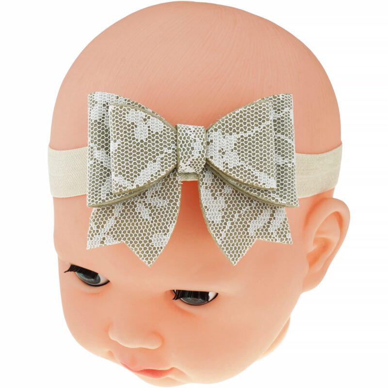 Defne κορδέλα μαλλιών «Beige Tulle Bow»