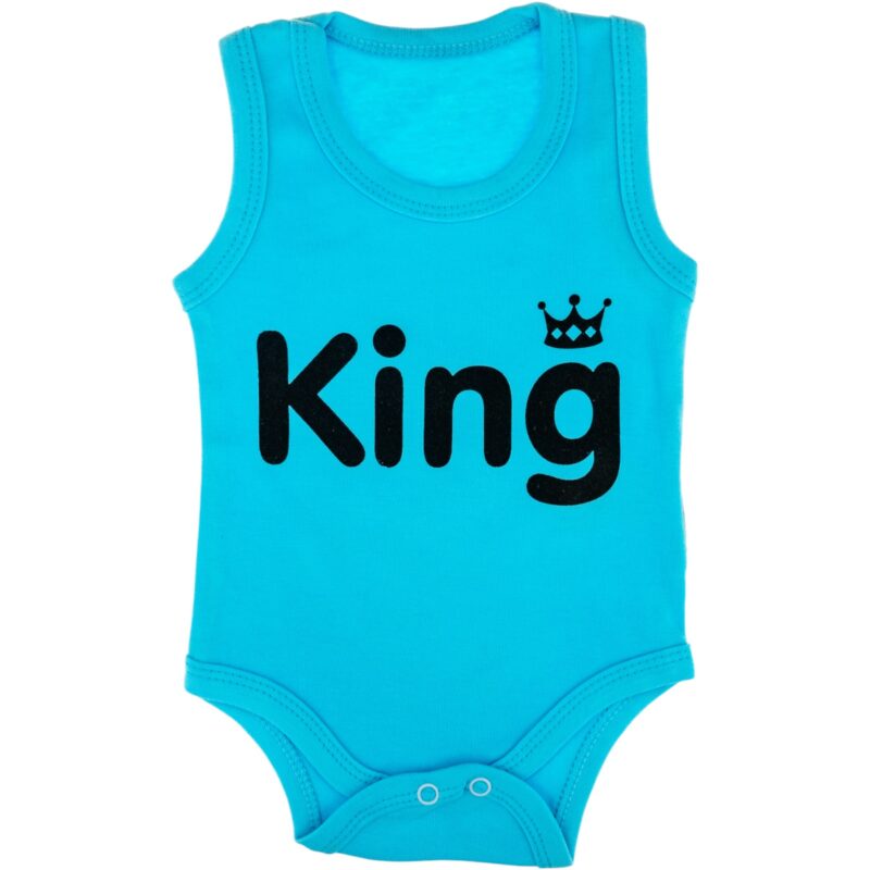 Bebio Baby αμάνικο βρεφικό κορμάκι «Blue King»