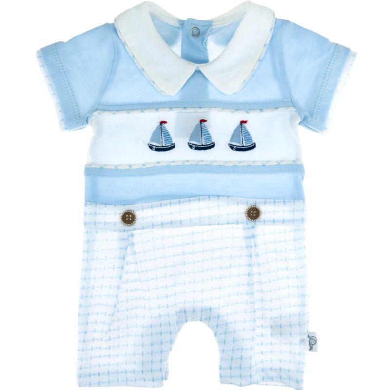 Jolly Joy φορμάκι με κέντημα «Sail Boats»