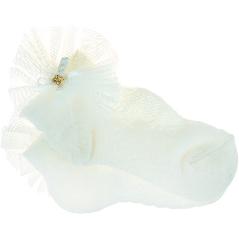 JW Baby Collection καλτσούλες με τούλι «Ecru Tulle»