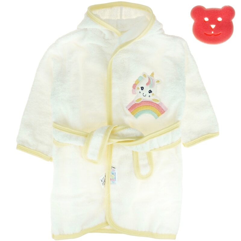 Eke Baby μπουρνούζι με σφουγγαράκι «Baby Unicorn»