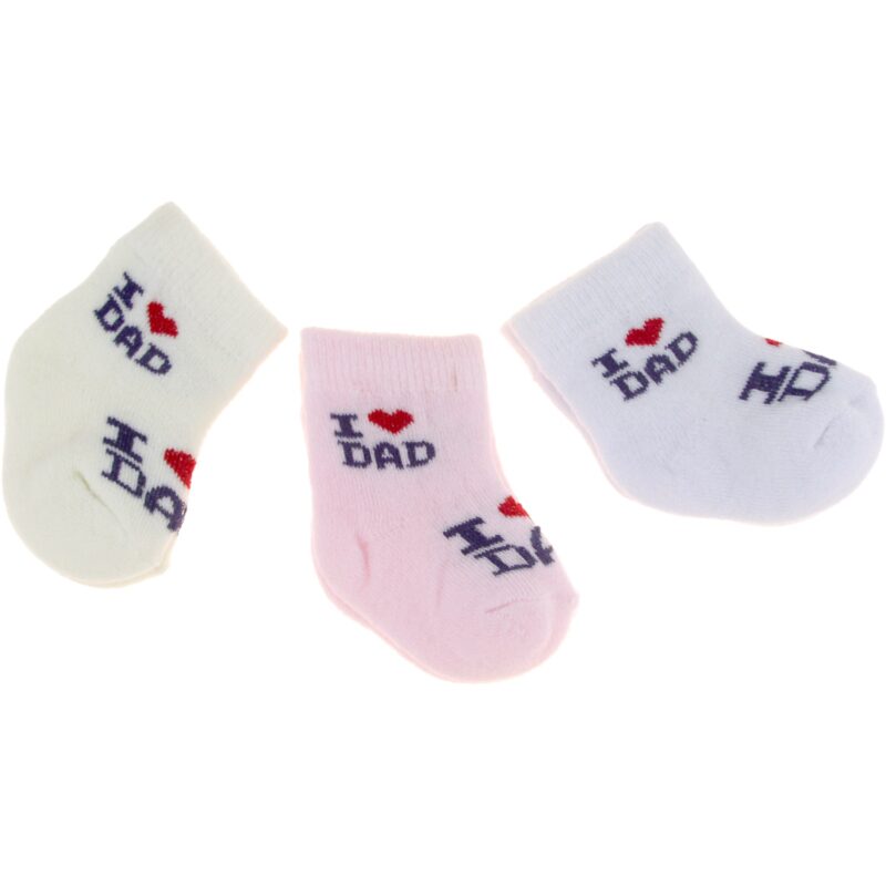 Payas βρεφικές καλτσούλες τριών τεμαχίων «I Love Dad»
