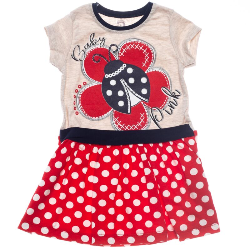 Pink παιδικό μακό φόρεμα «Cute Lady Bug»