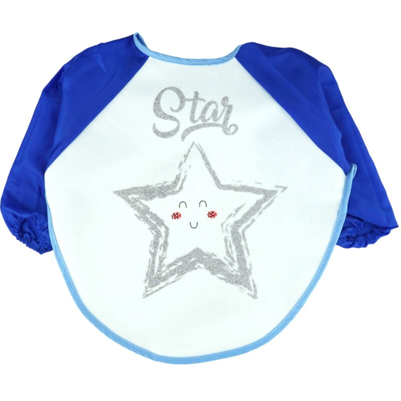 Eco Bibs αδιάβροχη σαλιάρα με μανίκια «Boy Star»