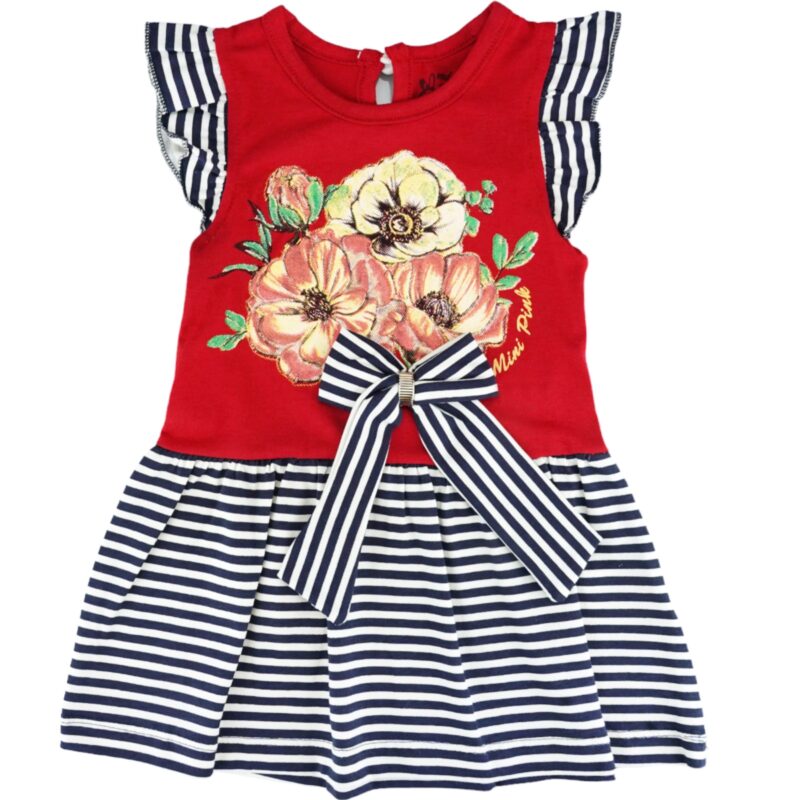 Mini Pink αμάνικο φορεματάκι «Red Anemones»