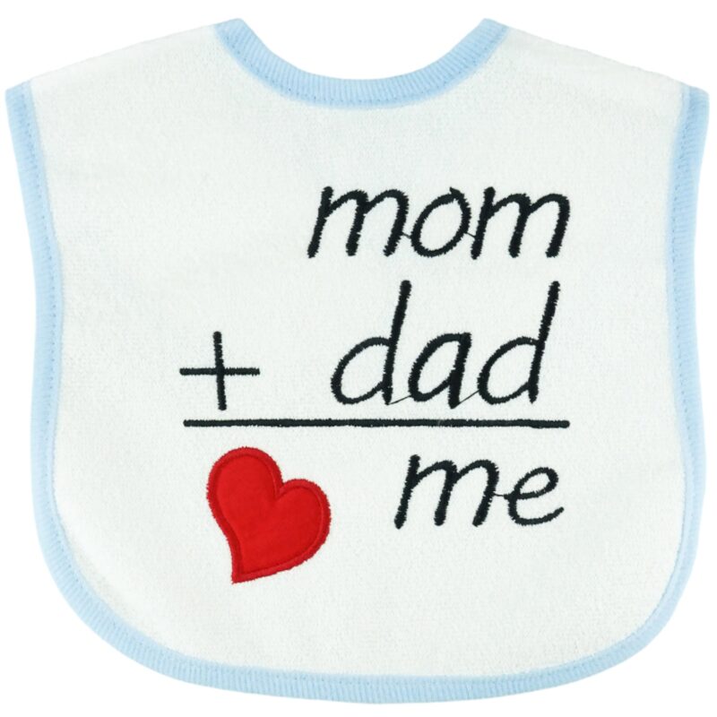 Baby Tone σαλιάρα φαγητού «Mom, Dad and Boy Me»