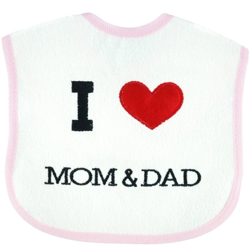Baby Tone σαλιάρα φαγητού «Girls Love For Mom & Dad»
