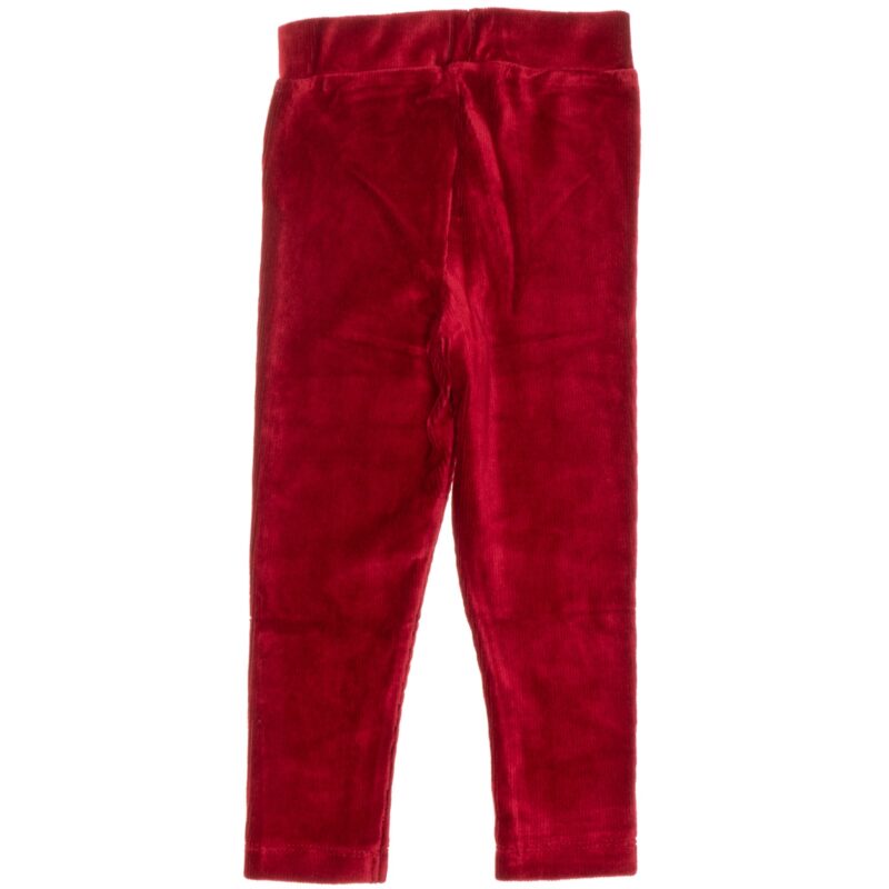 Timi Kids κοτλέ κολάν «Corduroy Red» - Image 2