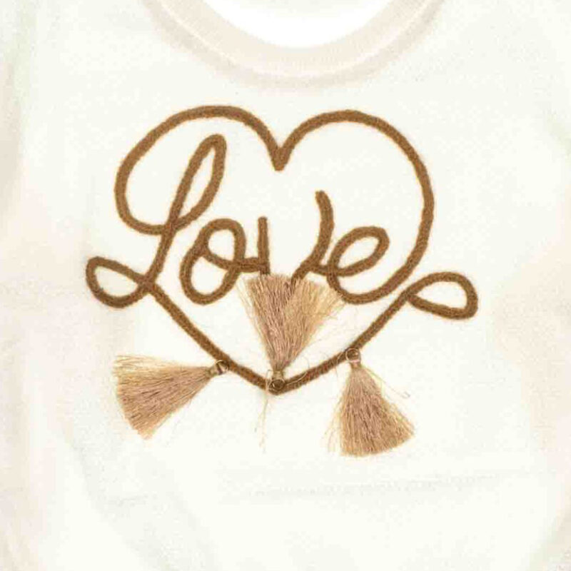 Ativo μακρυμάνικη μπλούζα από λεπτό ύφασμα «Ecru Love» - Image 2