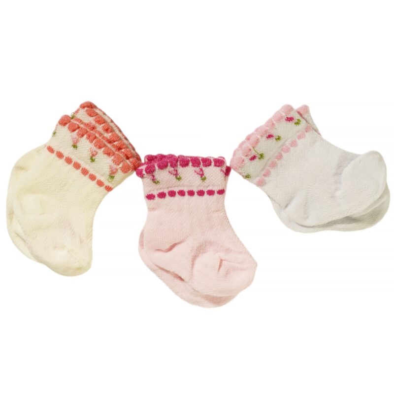 Icon Baby βρεφικές καλτσούλες τριών τεμαχίων «Little Flowers»