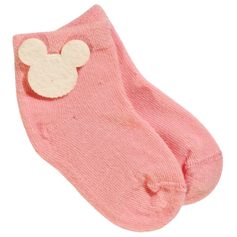Collection βρεφικές καλτσούλες με απλικέ σχέδιο «Pink Minnie»